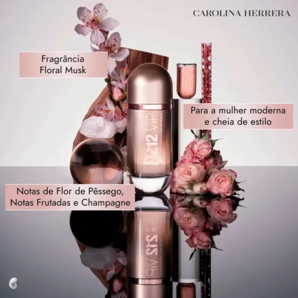 212 VIP Rosé Carolina Herrera Eau de Parfum - Perfume Feminino - Image 3